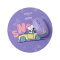 Anitech X Snoopy เมาส์ไร้สาย + แผ่นรองเมาส์  Purple