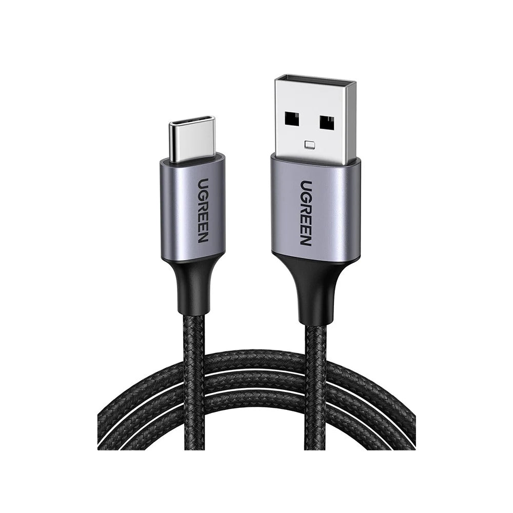 สายชาร์จ Ugreen USB-A to USB-C Cable Nylon 2M. Black
